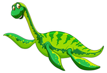 A Elasmosaurus dinosaur cartoon character
