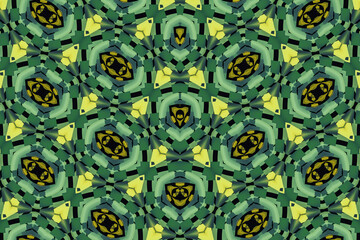 Fototapeta premium Colorful African fabric - Seamless and textured pattern, illustration 