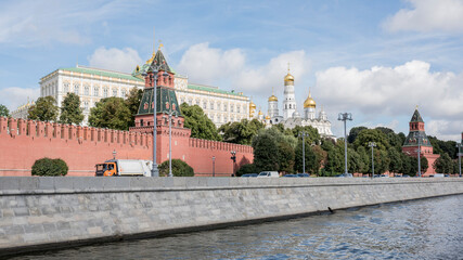View of the Kremlin from the Moskva River by Kremlin embankment