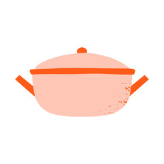 Kitchen cooking utensil pot icon vector illustration. Baking bakery and pastry stuff element