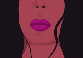 woman's lips, dark skin, blm