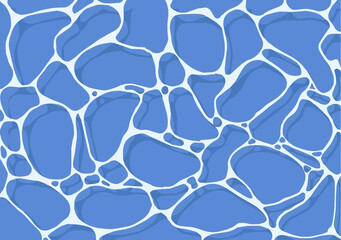 seamless pattern with blue circles ‚Äî  anime sea or ocean like