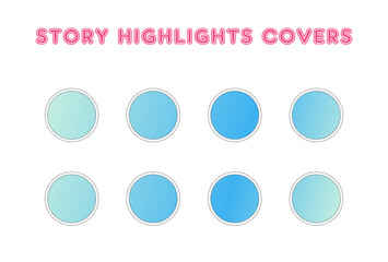 Set of Instagram Story Highlights Covers Icons. Colourful pastel backgrounds