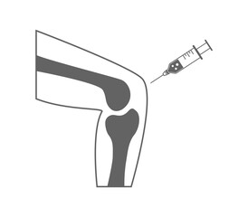 knee injection with syringe
