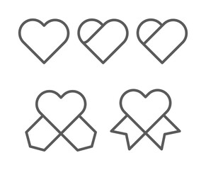 heart ribbon design