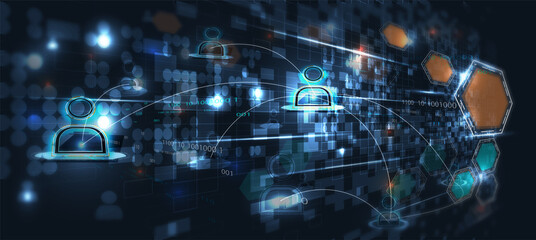 Technology background, color and waves