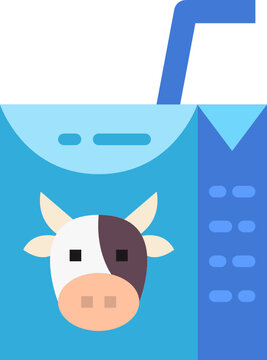 uht milk flat icon