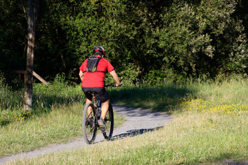 Person riding a bicycle