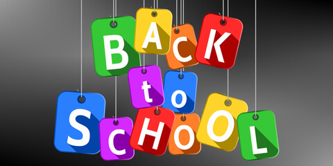 École - Back to School - Badges Suspendus et Tableau