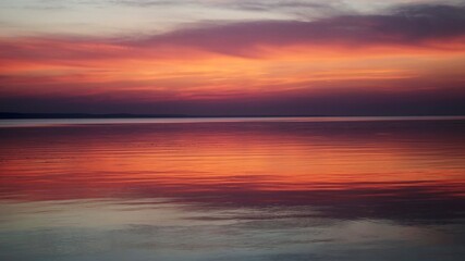 Fototapeta na wymiar sunset in the sea. sunset at the beach. sunset over the sea.