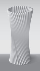 Still life. White Ceramic vase