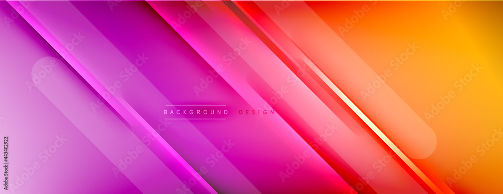 Aufkleber abstract background - lines composition created with lights and shadows. technology or business digi