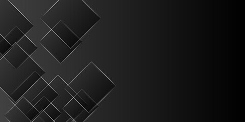 Modern black and silver geometry background