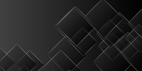 Modern black and silver geometry background
