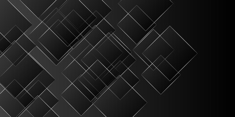 Modern black and silver geometry background