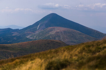 Mount Hoverla in Chornohora ridge of Carpathian Mountains, Ukraine