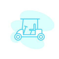 Golf cart icon illustration design. Vector illustration can be used for topics like golfing, golf, leisure