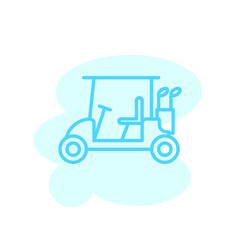 Golf cart icon illustration design. Vector illustration can be used for topics like golfing, golf, leisure