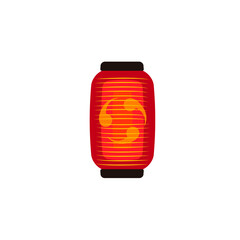 Japanese lanterns on white background