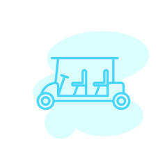 Golf cart icon illustration design. Vector illustration can be used for topics like golfing, golf, leisure