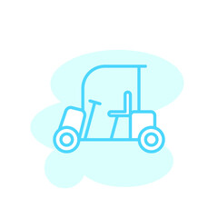 Golf cart icon illustration design. Vector illustration can be used for topics like golfing, golf, leisure