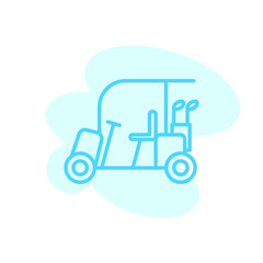 Golf cart icon illustration design. Vector illustration can be used for topics like golfing, golf, leisure