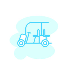 Golf cart icon illustration design. Vector illustration can be used for topics like golfing, golf, leisure