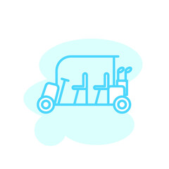 Golf cart icon illustration design. Vector illustration can be used for topics like golfing, golf, leisure