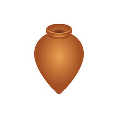 Kvevri or Qvevri, Georgian traditional wine making clay vessel realistic vector illustration. Ancient Georgian clay pottery for wine isolated on white background. Part of set.