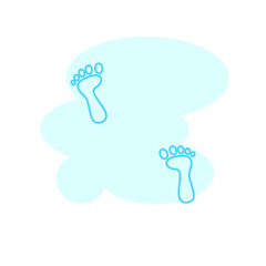 Illustration Vector graphic of footprint icon template