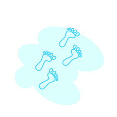 Illustration Vector graphic of footprint icon template