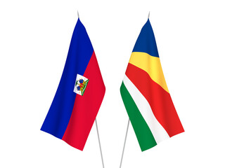 Seychelles and Republic of Haiti flags