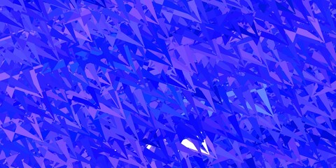 Light blue, red vector background with triangles.