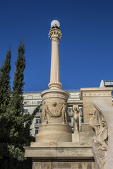 Neoclassical Library bulding in Athens, designed as part of architectural 