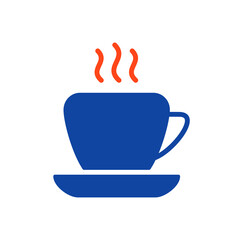 Coffee cup outline glyph icon. Business sign