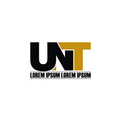 UNT letter monogram logo design vector