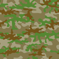 Fototapeta premium Seamless camouflage, protective uniform for hunting. Vector.