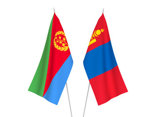 Mongolia and Eritrea flags