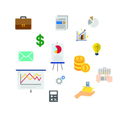 flat icons for web and mobile applications