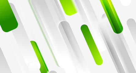 Grey and green minimal composition with geometric diagonal shapes. Abstract white vector concept tech background
