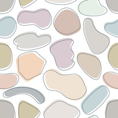 Abstract background. Seamless vector pattern with simple shapes on white. Perfect for design templates, wallpaper, wrapping, fabric and textile.