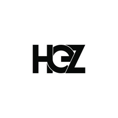 hez letter original monogram logo design