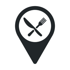 restaurant location icon design vector