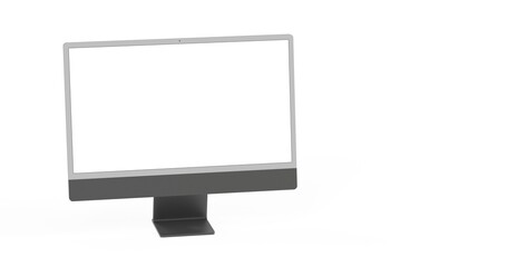 Copy of Realistic Computer, 3D Monitor, in Imac style isolated. dark grey black