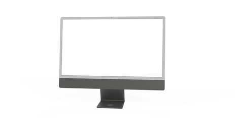 Copy of Realistic Computer, 3D Monitor, in Imac style isolated. dark grey black