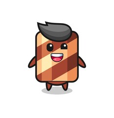 Fototapeta premium illustration of an wafer roll character with awkward poses
