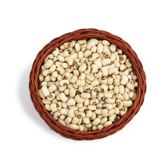 Dry soybean , white bean isolated on white background. This has clipping path. 