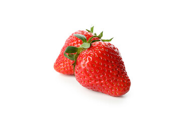 Fresh tasty strawberry isolated on white background
