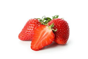 Fresh tasty strawberry isolated on white background