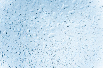 Background of raindrops on the glass